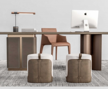 Modern Computer Desk And Chair-ID:868350039