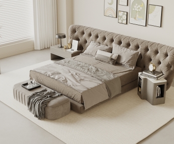 Simple European Style Double Bed-ID:333153019