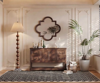 French Style Entrance Cabinet-ID:521136058