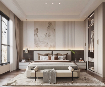 New Chinese Style Bedroom-ID:932893994