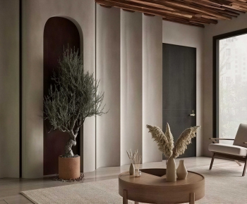 Wabi-sabi Style A Living Room-ID:873205905