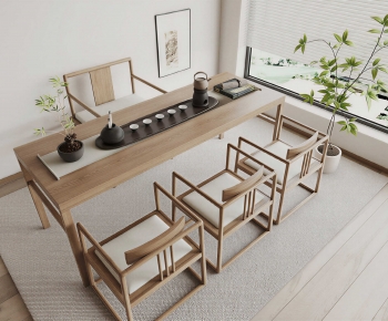 New Chinese Style Tea Tables And Chairs-ID:296186924