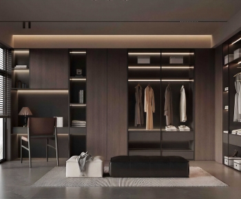 Modern Clothes Storage Area-ID:117734911