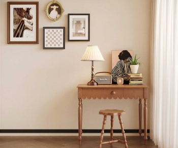 French Style Computer Desk And Chair-ID:121243004