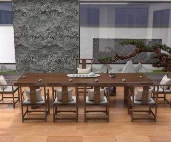 New Chinese Style Tea Tables And Chairs-ID:450809968