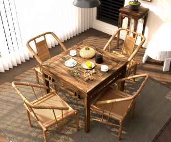New Chinese Style Tea Tables And Chairs-ID:634429525