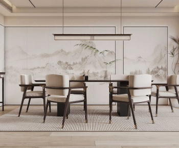 New Chinese Style Dining Room-ID:586041934