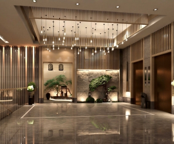 New Chinese Style Lobby Hall-ID:214603906