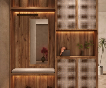 Wabi-sabi Style Shoe Cabinet-ID:819566977