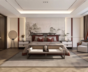 New Chinese Style Bedroom-ID:679071903