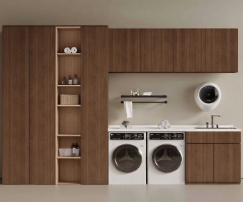 New Chinese Style Laundry Cabinet-ID:596832044