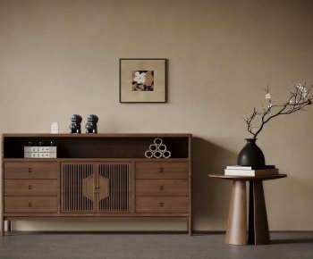 New Chinese Style Entrance Cabinet-ID:808907034