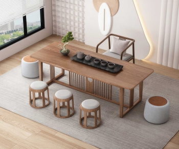 New Chinese Style Tea Tables And Chairs-ID:453725101