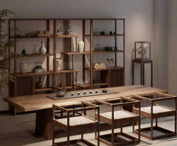 New Chinese Style Tea Tables And Chairs-ID:756998064