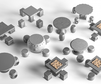 New Chinese Style Outdoor Tables And Chairs-ID:492289123