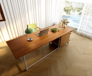 Modern Computer Desk And Chair-ID:220477104