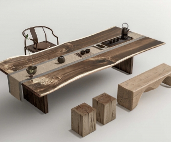 New Chinese Style Tea Tables And Chairs-ID:290741925