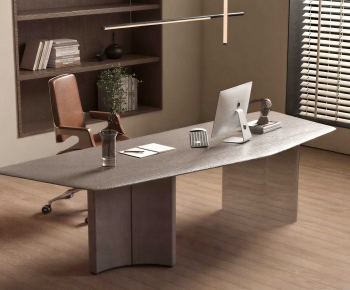 Modern Office Desk And Chair-ID:580465089