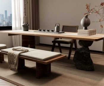 New Chinese Style Tea Tables And Chairs-ID:726839073