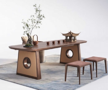 New Chinese Style Tea Tables And Chairs-ID:423470975