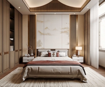 New Chinese Style Bedroom-ID:902395965