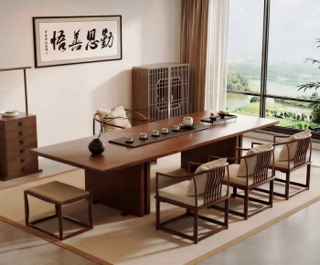 New Chinese Style Tea Tables And Chairs-ID:574089057