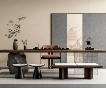 New Chinese Style Tea Tables And Chairs-ID:564683915