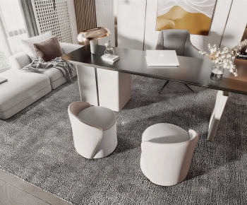 Modern Computer Desk And Chair-ID:765404942