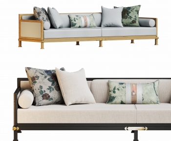 New Chinese Style Three-seat Sofa-ID:639528044