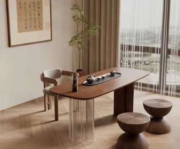 New Chinese Style Tea Tables And Chairs-ID:445735937