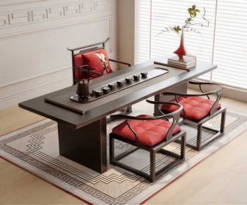 New Chinese Style Tea Tables And Chairs-ID:671283017