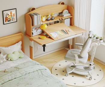 Modern Computer Desk And Chair-ID:317343007