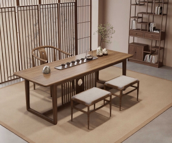 New Chinese Style Tea Tables And Chairs-ID:590667963