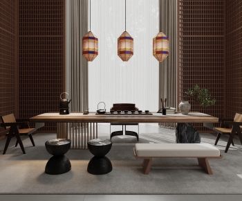 New Chinese Style Tea Tables And Chairs-ID:418258918