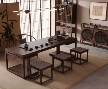 New Chinese Style Tea Tables And Chairs-ID:988868955