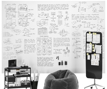 Modern Blackboard/whiteboard-ID:346504931