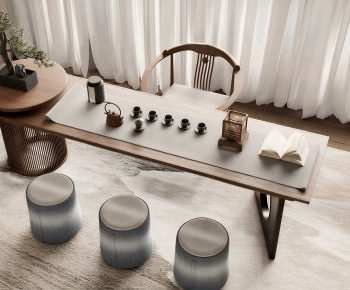 New Chinese Style Tea Tables And Chairs-ID:659311061