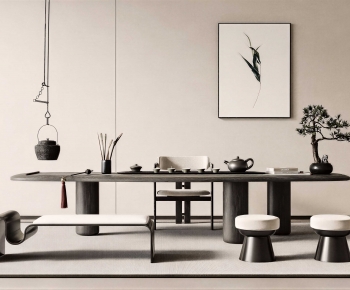 New Chinese Style Tea Tables And Chairs-ID:474429167