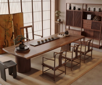 New Chinese Style Tea Tables And Chairs-ID:563945067