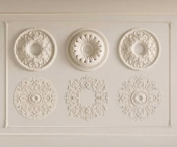 European Style Plaster Carved Top Plate-ID:719049078