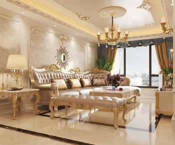 European Style A Living Room-ID:656630996