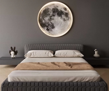 Modern Double Bed-ID:895885948