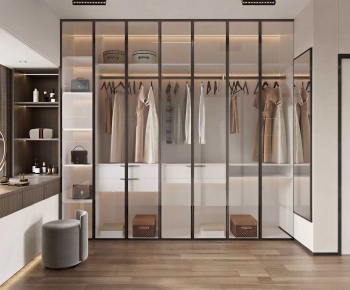 Modern Clothes Storage Area-ID:132567888