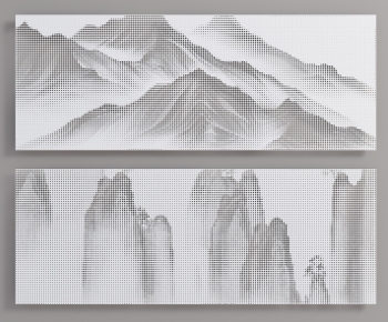 New Chinese Style TV Wall-ID:311250745