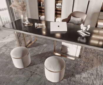 Modern Computer Desk And Chair-ID:471990113