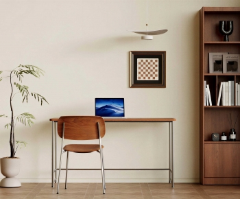 Modern Computer Desk And Chair-ID:594890124