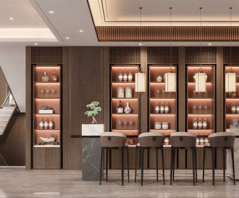 New Chinese Style Wine Cellar/Wine Tasting Room-ID:913012981