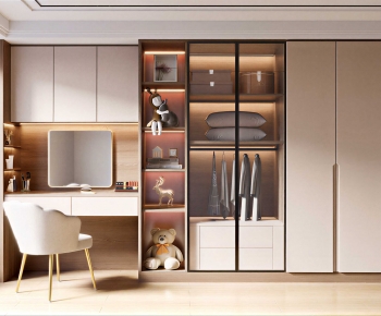 Modern Clothes Storage Area-ID:679040919
