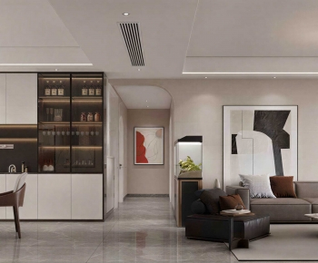 Modern A Living Room-ID:619869956