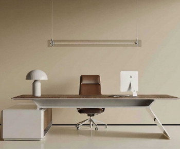 Modern Office Desk And Chair-ID:145580818